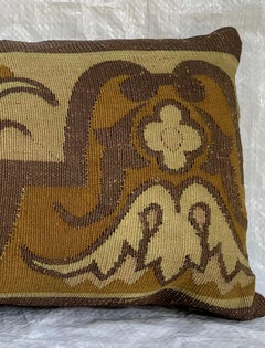 Mid-18th Century French Part Metallic Tapestry Pillow