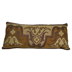 Mid-18th Century French Part Metallic Tapestry Pillow