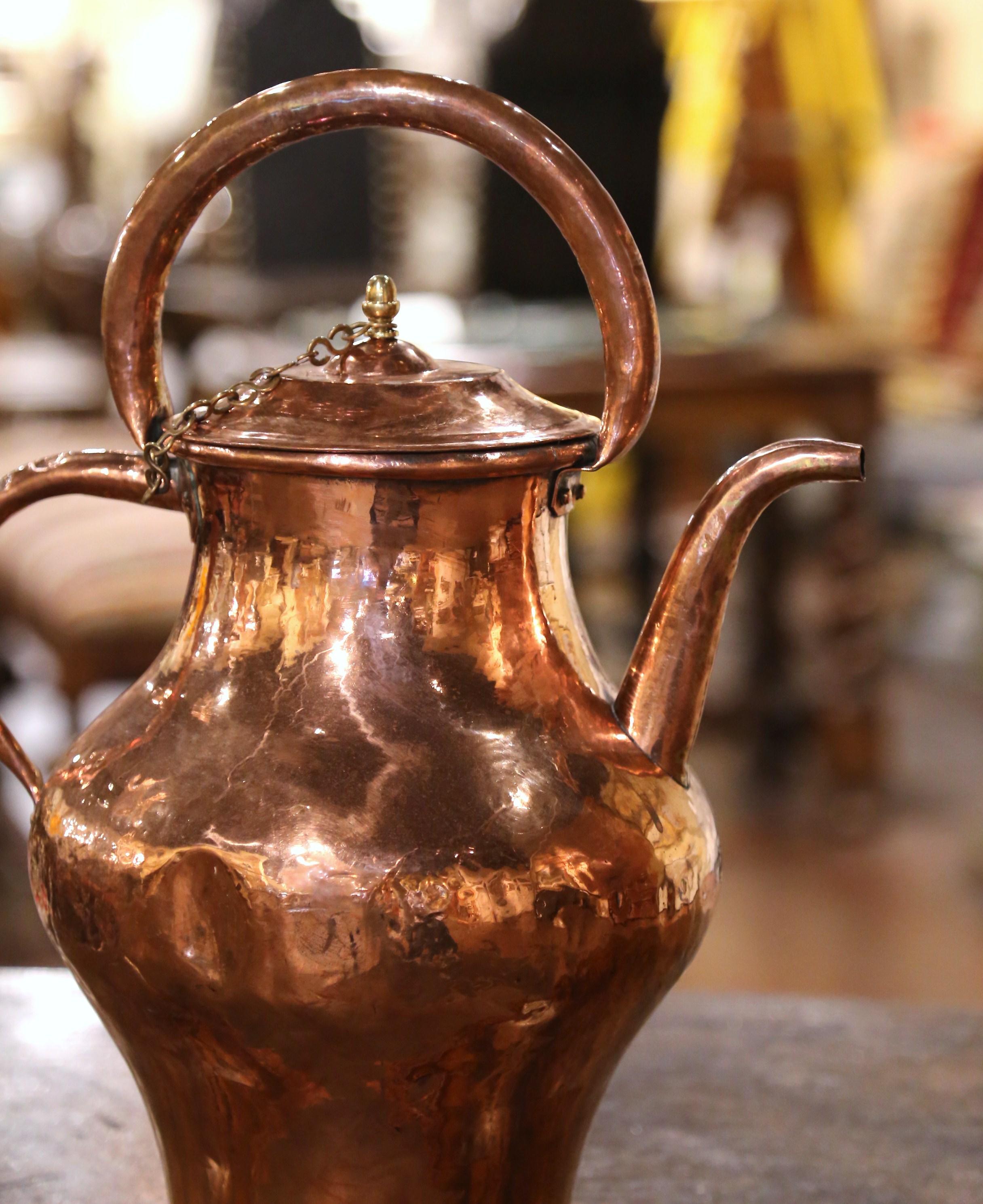 copper pitcher with lid