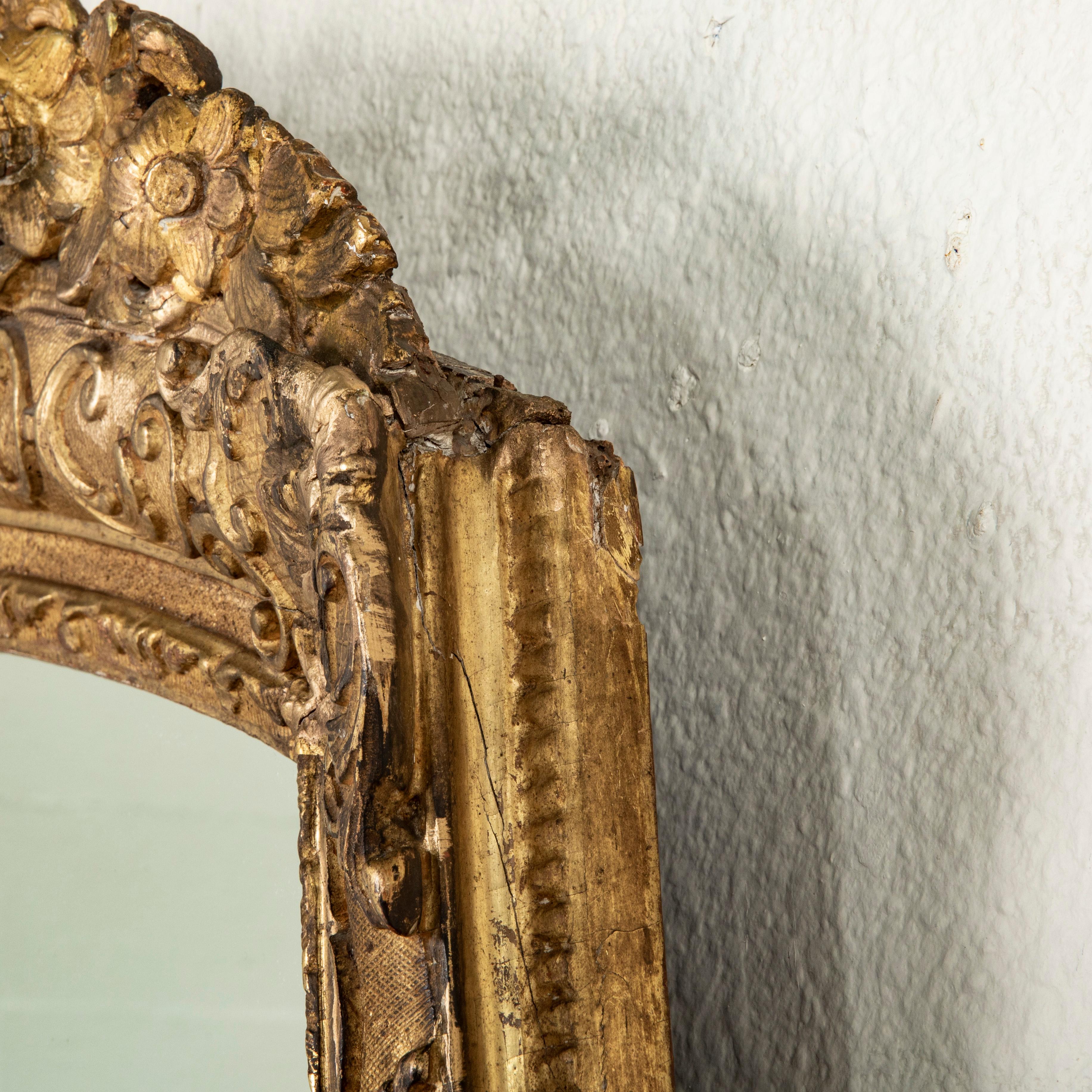 Mid-18th Century French Regency Period Giltwood Wall Mirror 10