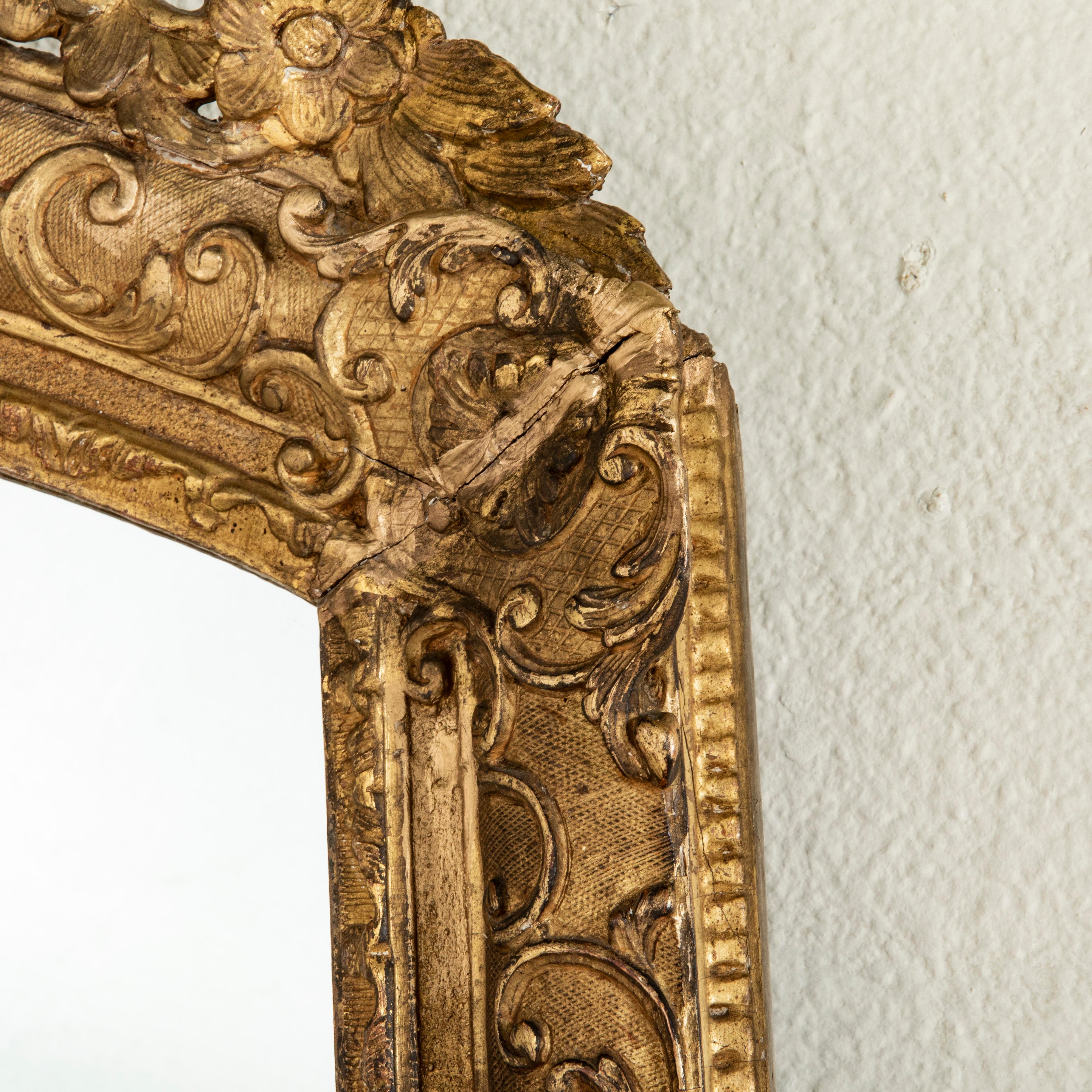 Mid-18th Century French Regency Period Giltwood Wall Mirror 2