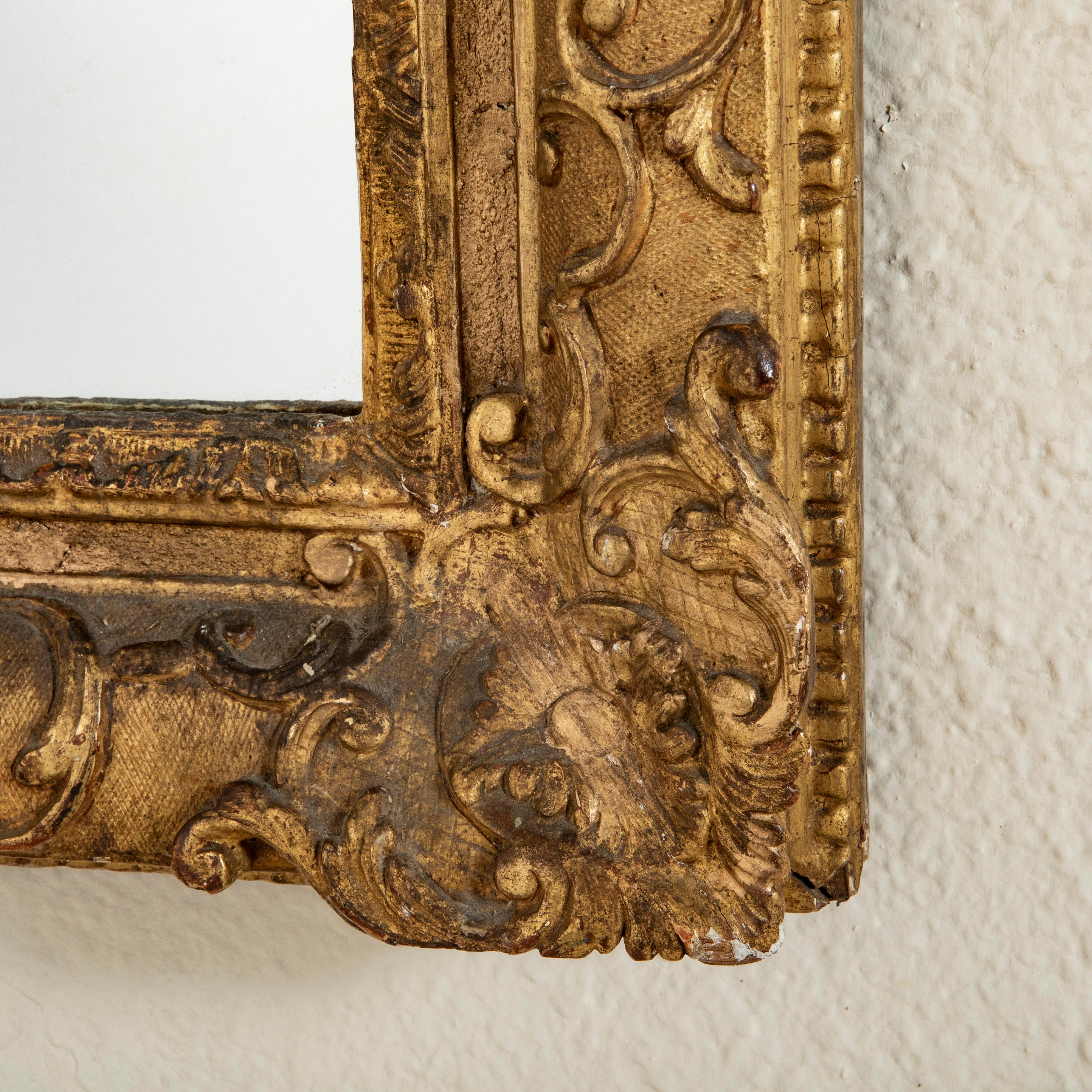 Mid-18th Century French Regency Period Giltwood Wall Mirror 5