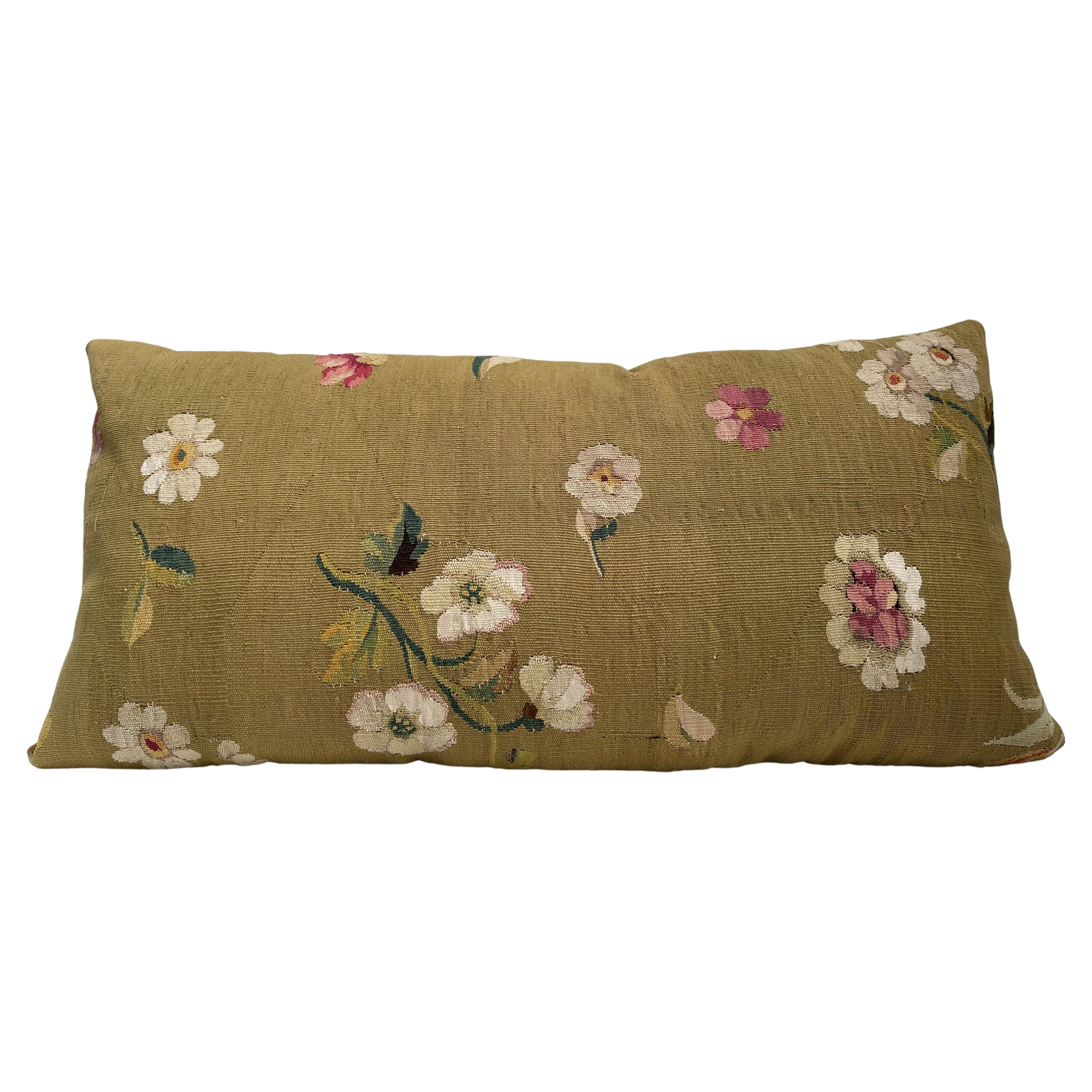 Mid-18th Century French Tapestry Pillow For Sale