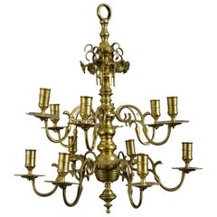 Mid 18th Century George II Brass Chandelier