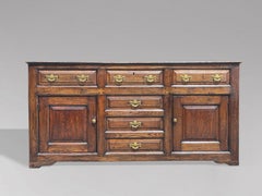 Mid 18th Century George II Period oak Dresser Base Cupboard