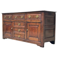 Mid 18th Century George II Period oak Dresser Base Cupboard