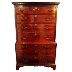 Mid-18th Century George III Period Chest on Chest