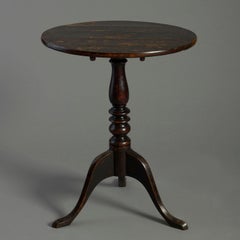 Mid-18th Century George III Period Ebonised Tripod Table