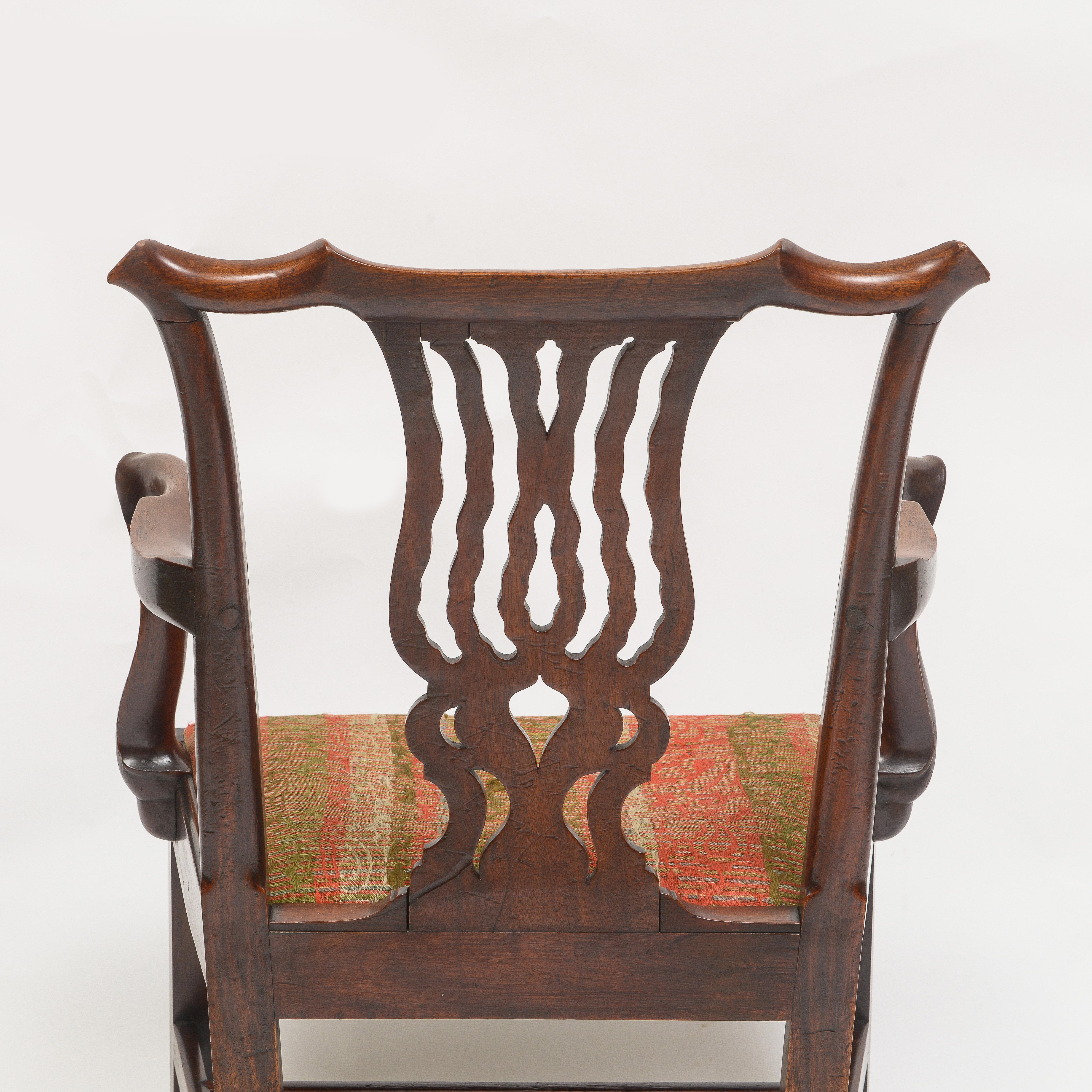 Wood Mid 18th Century Georgian Arm Chair For Sale
