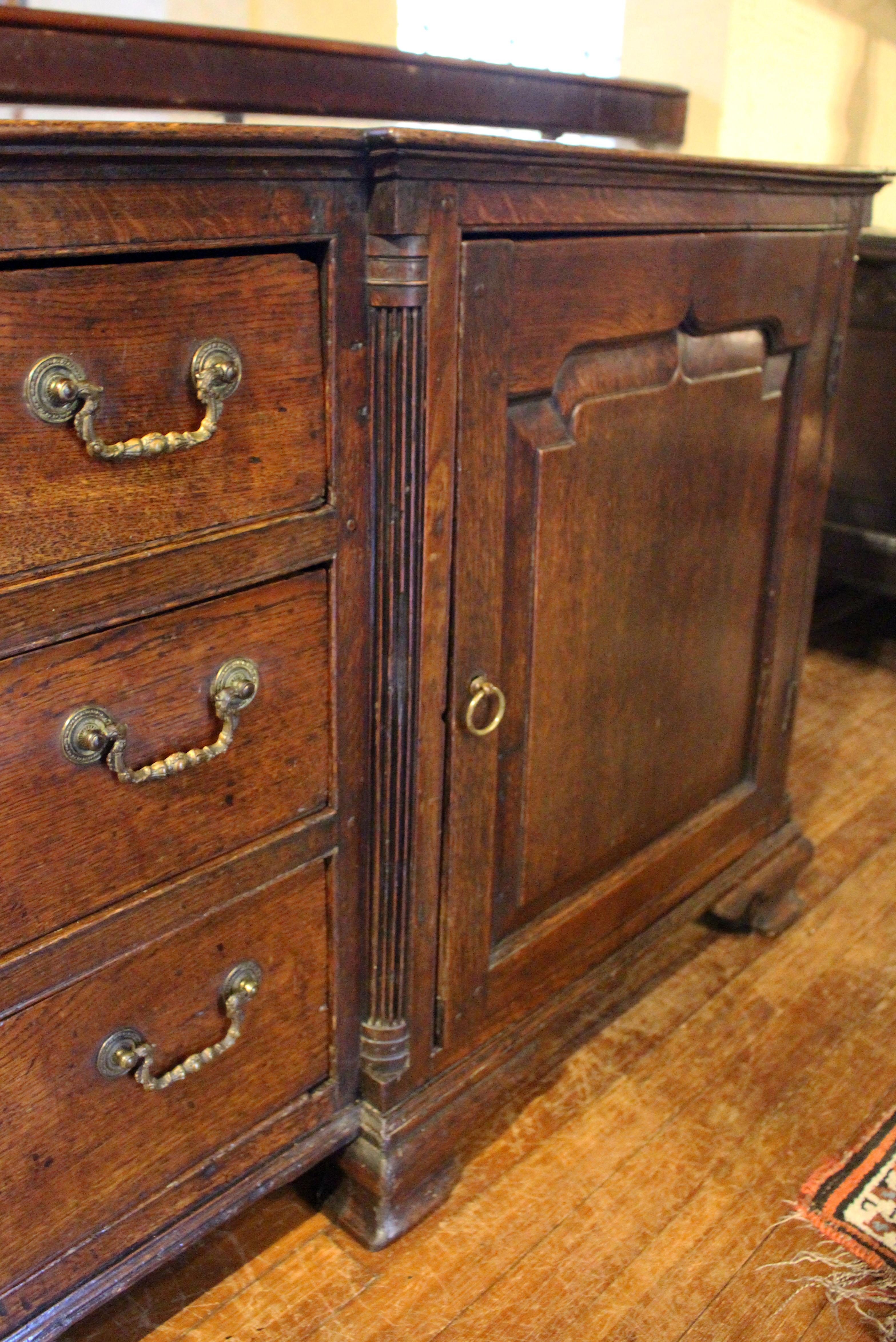 Carved Mid-18th Century Georgian Dresser Base For Sale