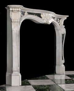 Mid-18th Century Georgian English Rococo Fireplace