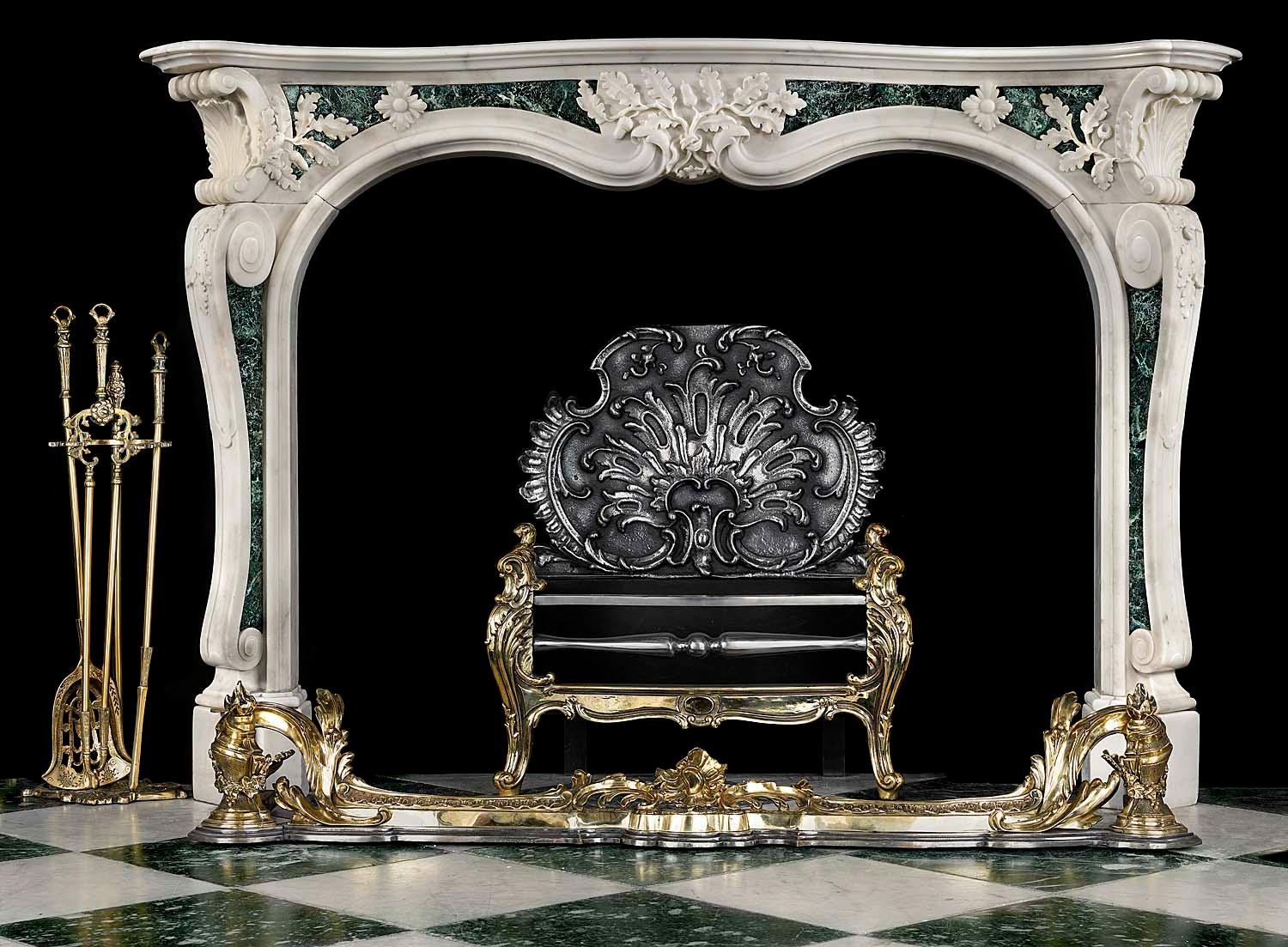 Mid-18th Century Georgian English Rococo Fireplace For Sale 2