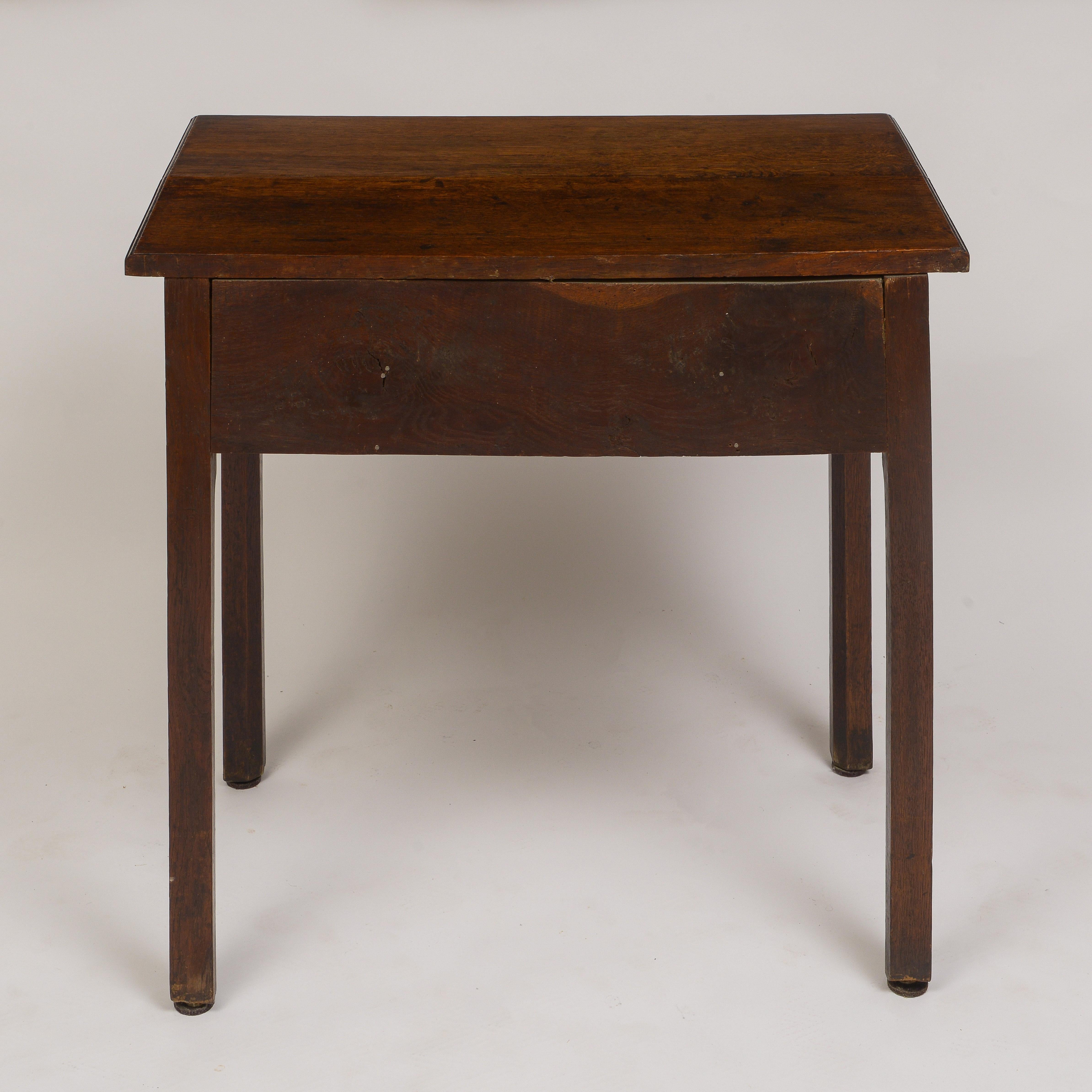Hand-Crafted Mid 18th Century Georgian Oak Lowboy For Sale