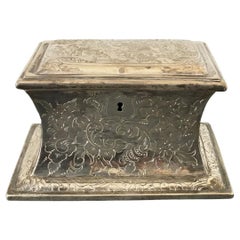 Mid-18th Century German Engraved Sterking Silver Box
