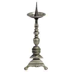 Mid-18th Century German Silver on Bronze Pricket Stick