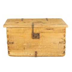 Mid 18th Century Hand-Carved Sabino Wood Trunk found in Jalisco / Western México