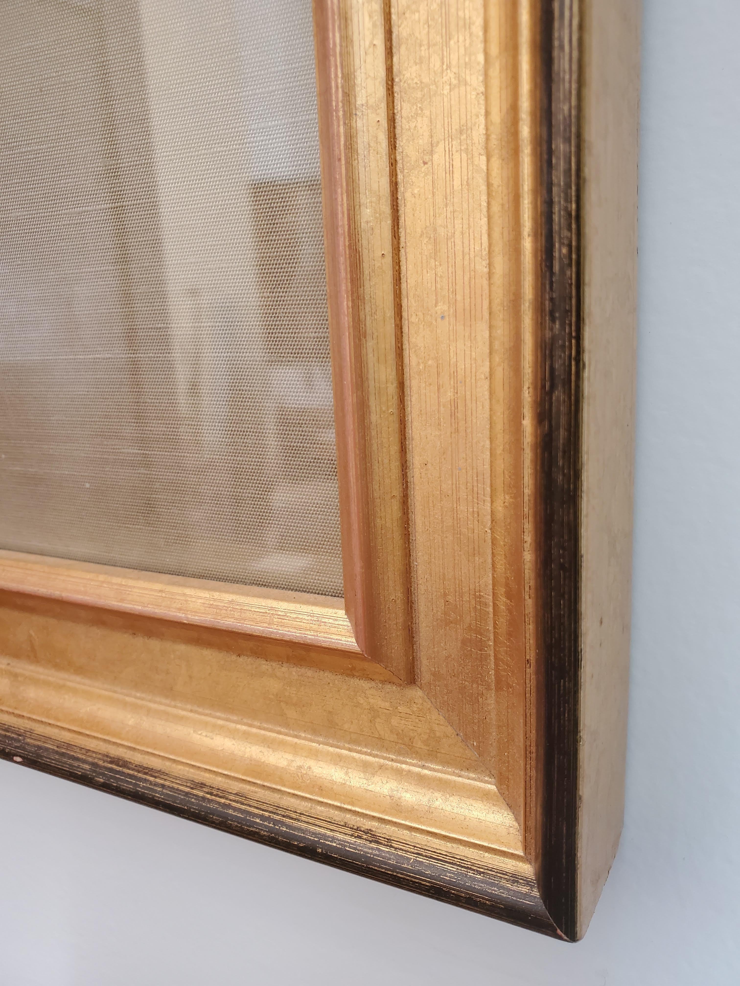 Mitte des 18. Jahrhunderts Indischer Hof Gouache-Gemälde mit Gold vergoldetem Rahmen im Angebot 4