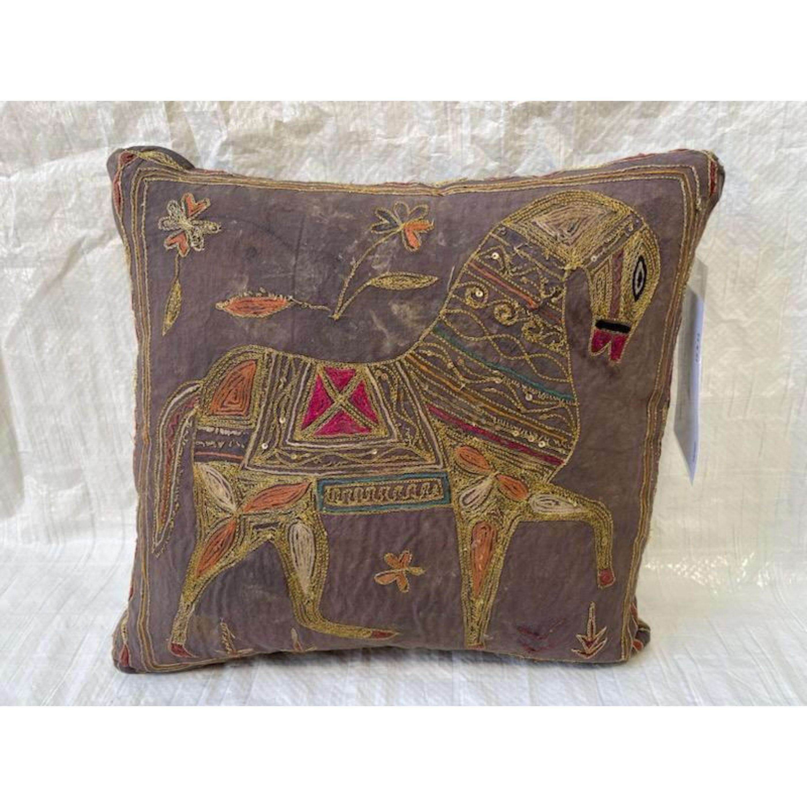 Mid-18th Century Indian Tribal Pillow 15