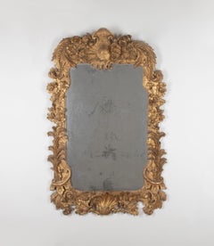 Mid-18th Century Irish Rococo Giltwood Mirror