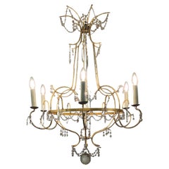Mid-18th Century Iron and Crystal Chandelier