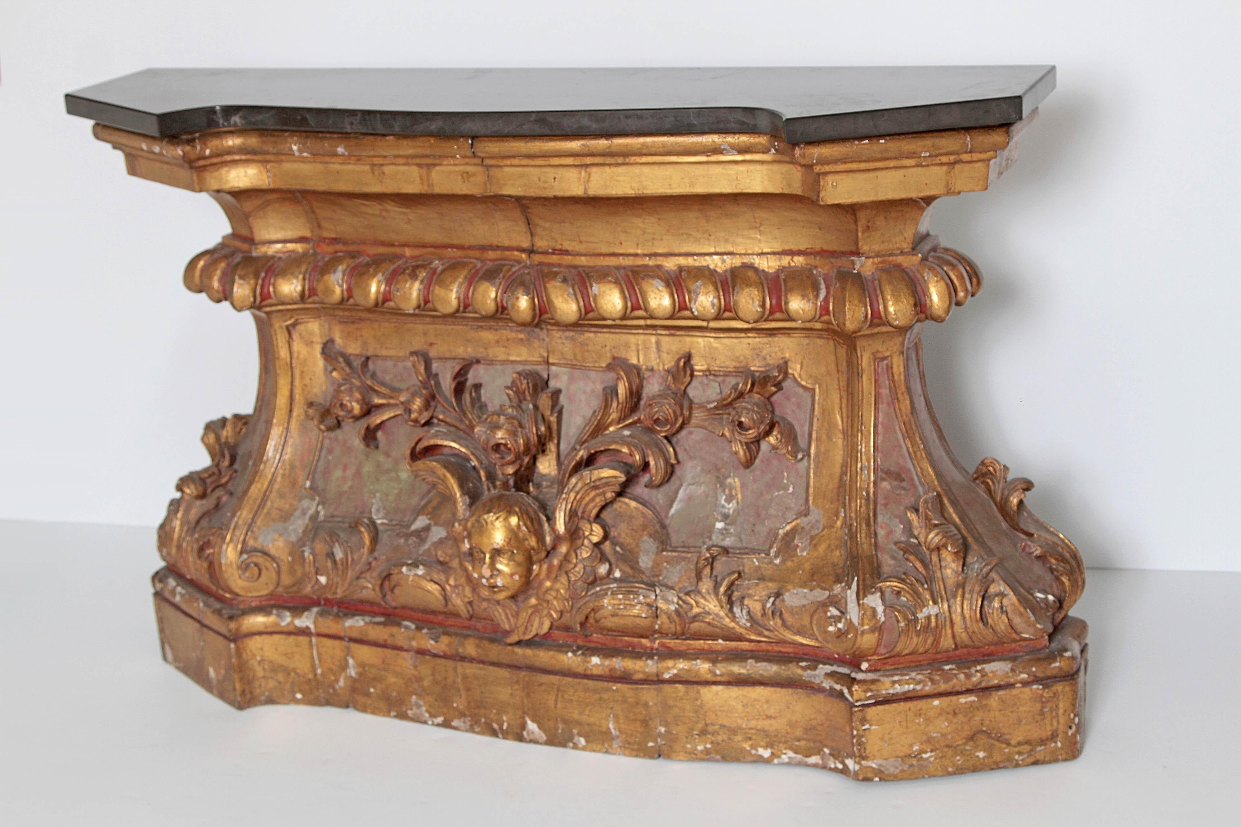 Baroque Mid-18th Century Italian Architectural Fragment / Console Table