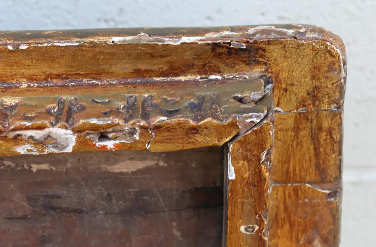 Malle italienne du milieu du XVIIIe siècle en bois doré sculpté et peint en polychrome en vente 2