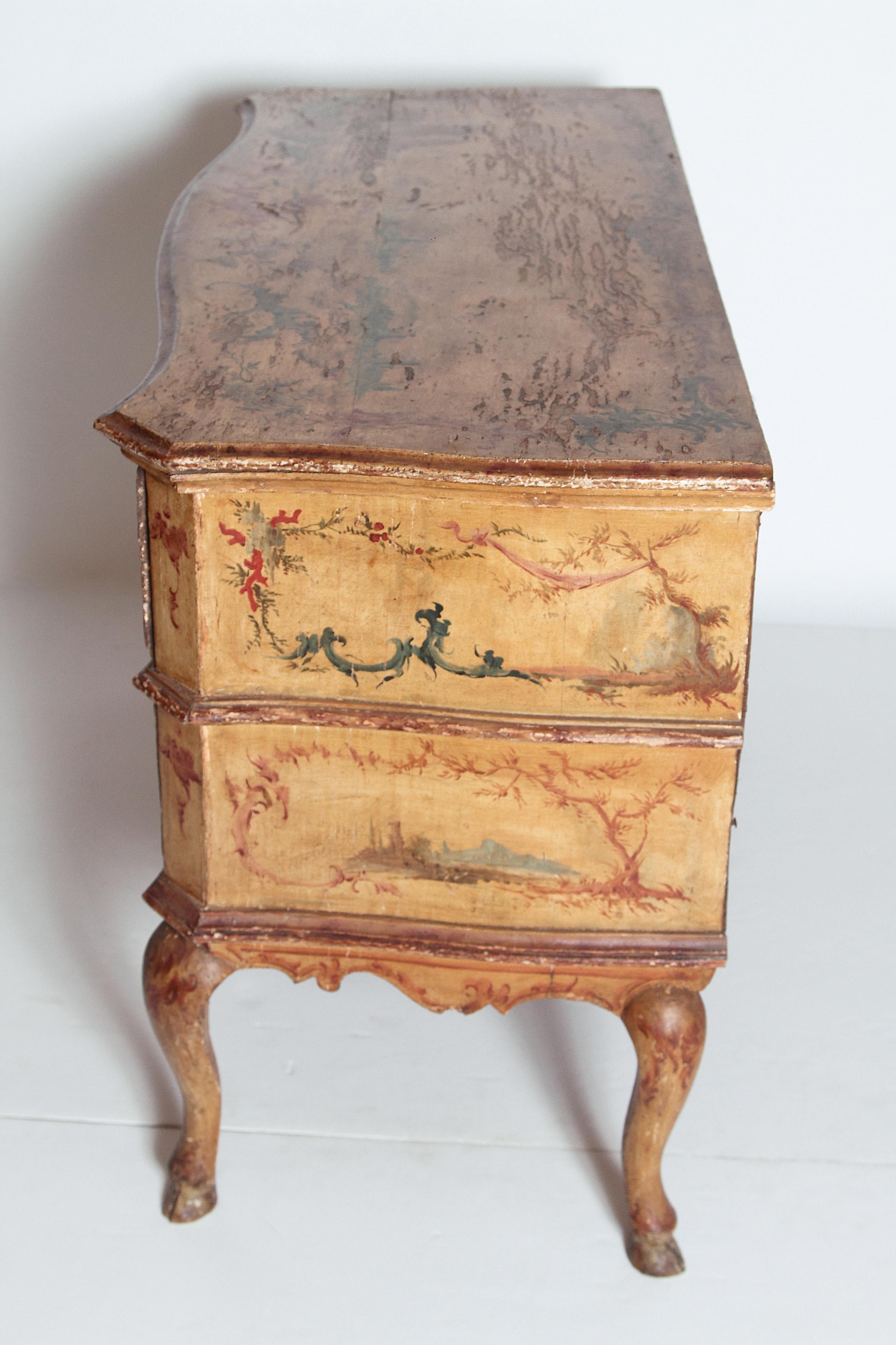 Mid-18th Century Italian Painted Two-Drawer Commode 4
