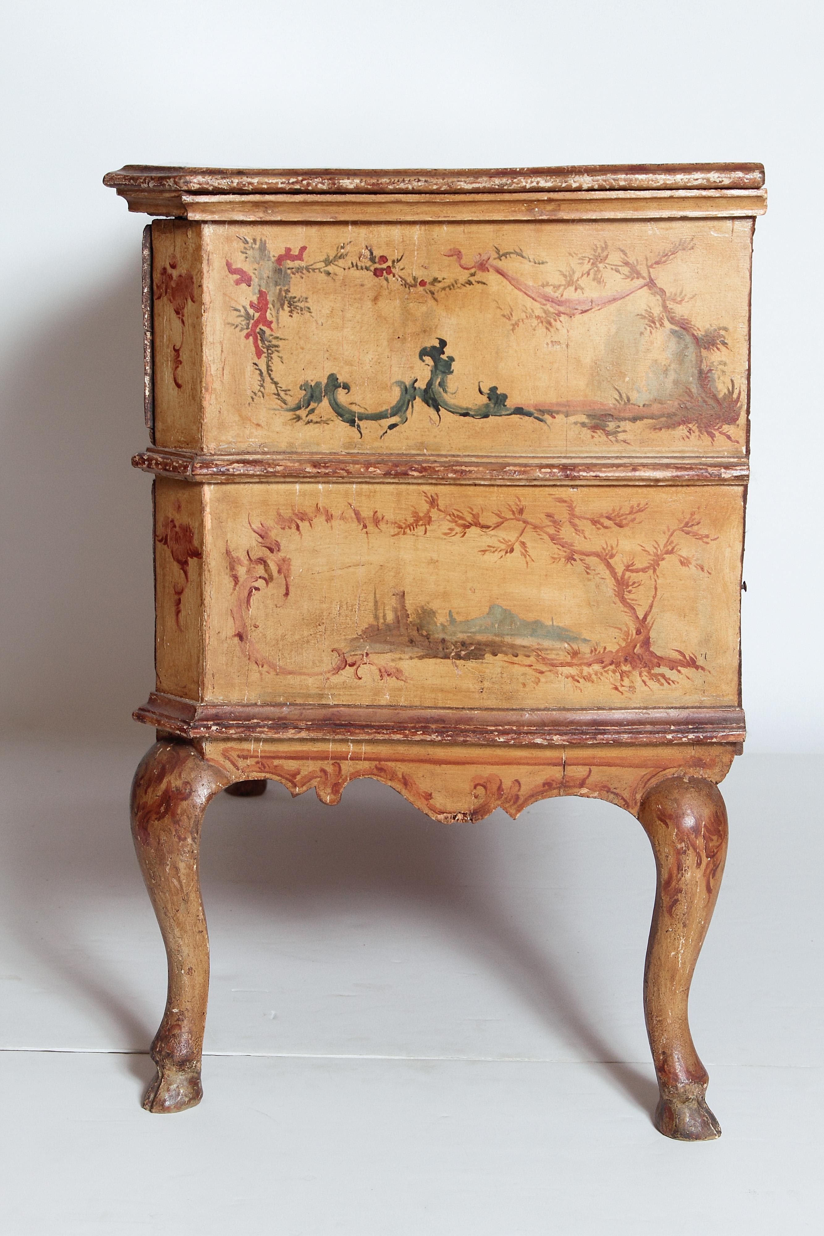 Mid-18th Century Italian Painted Two-Drawer Commode 5