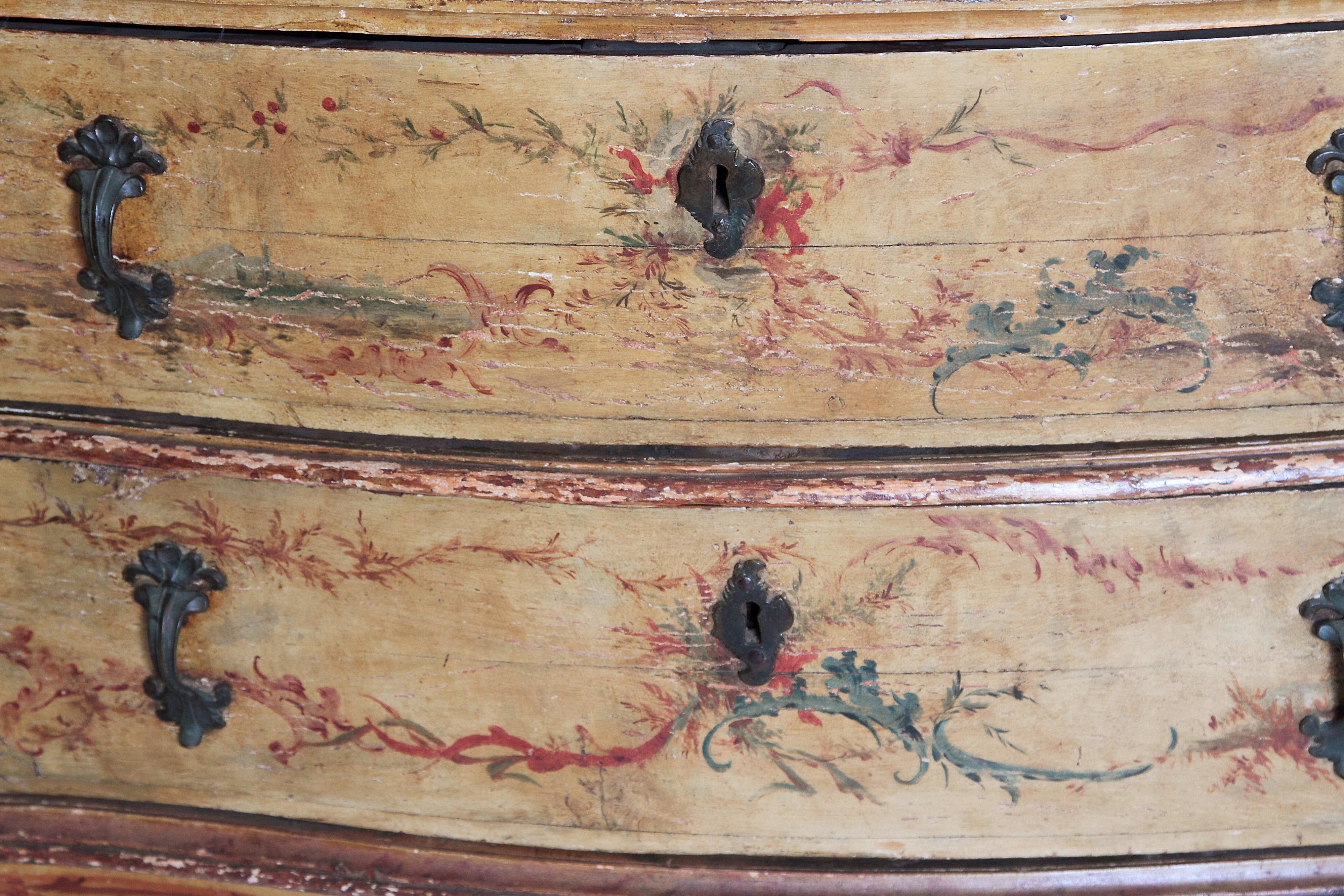 Mid-18th Century Italian Painted Two-Drawer Commode 1