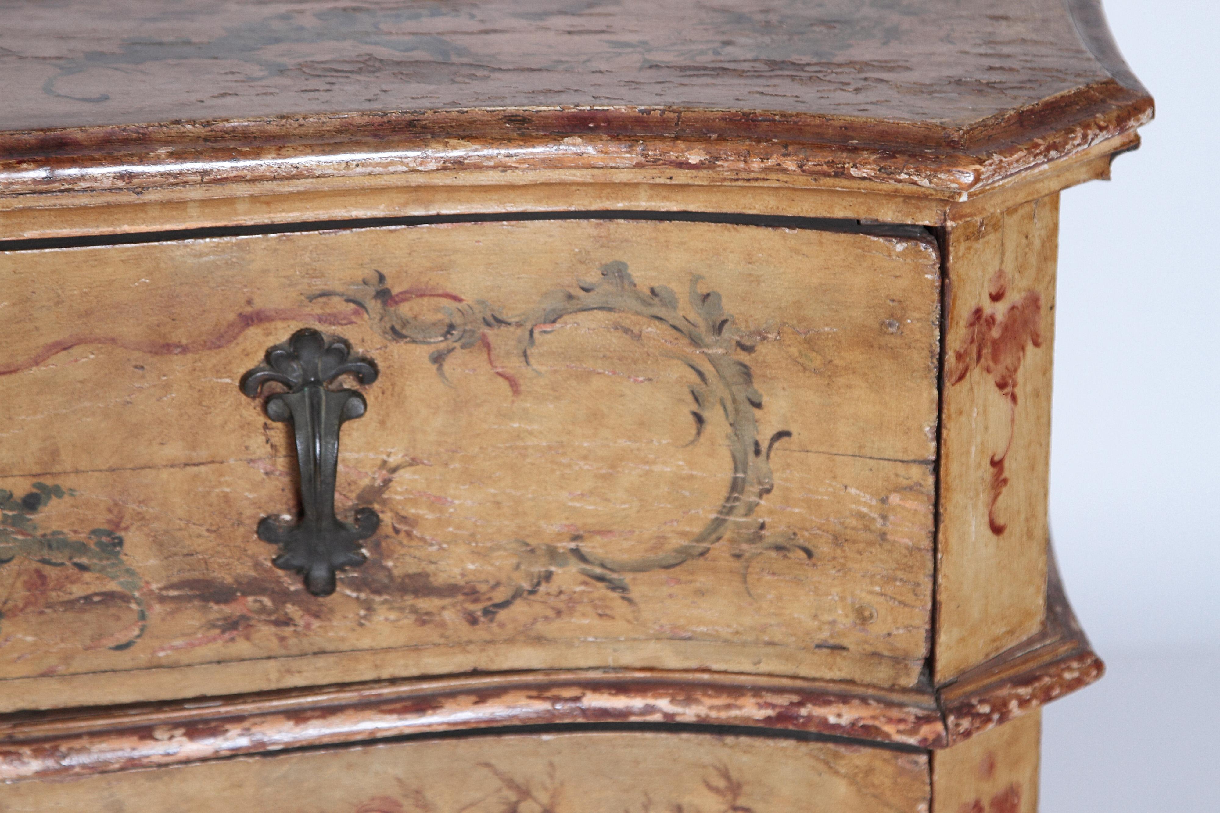 Mid-18th Century Italian Painted Two-Drawer Commode (Holz)