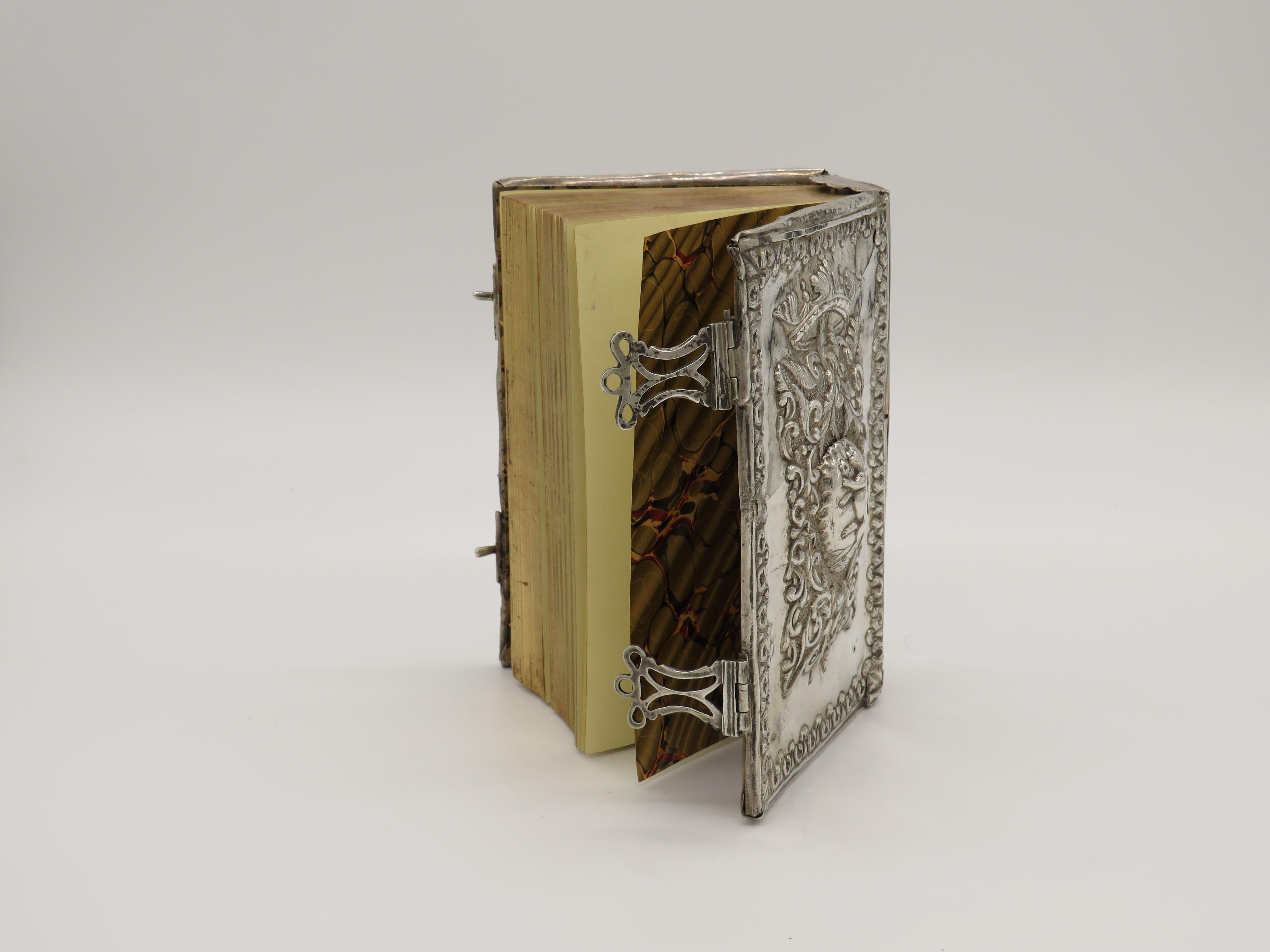 Embossed Mid-18th Century Italian Silver Book Binding  For Sale