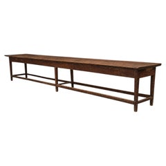 Mid-18th Century Italian Walnut Convent Table, 5 Meters Long, Antique