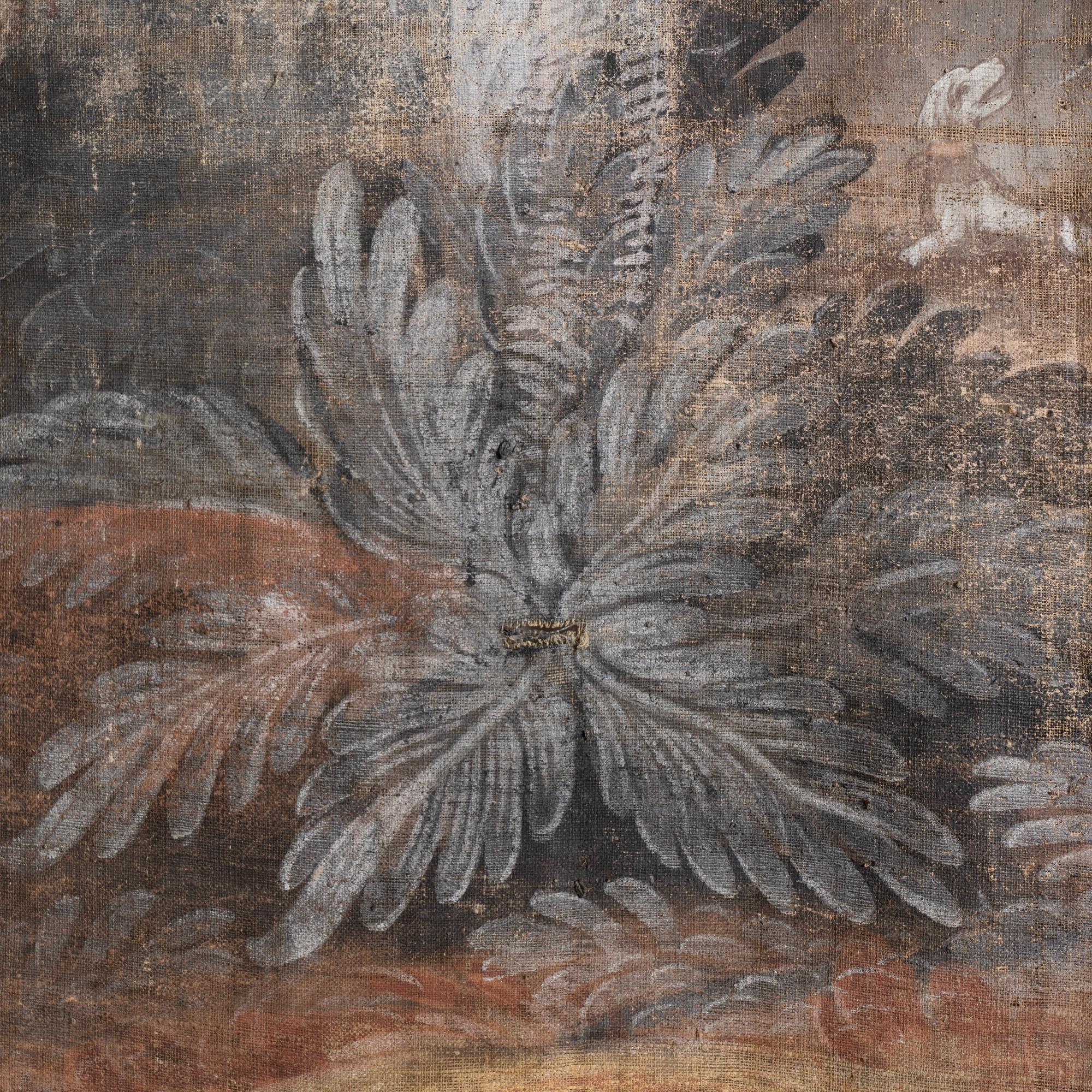 Gran lienzo pintado original de la campiña francesa de mediados del siglo XVIII en venta 2
