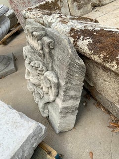 Mid-18th Century Limestone Fountain Head from France
