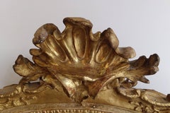 Mid-18th Century Louis XV Gilded Wood Mirror, Mercury Glass