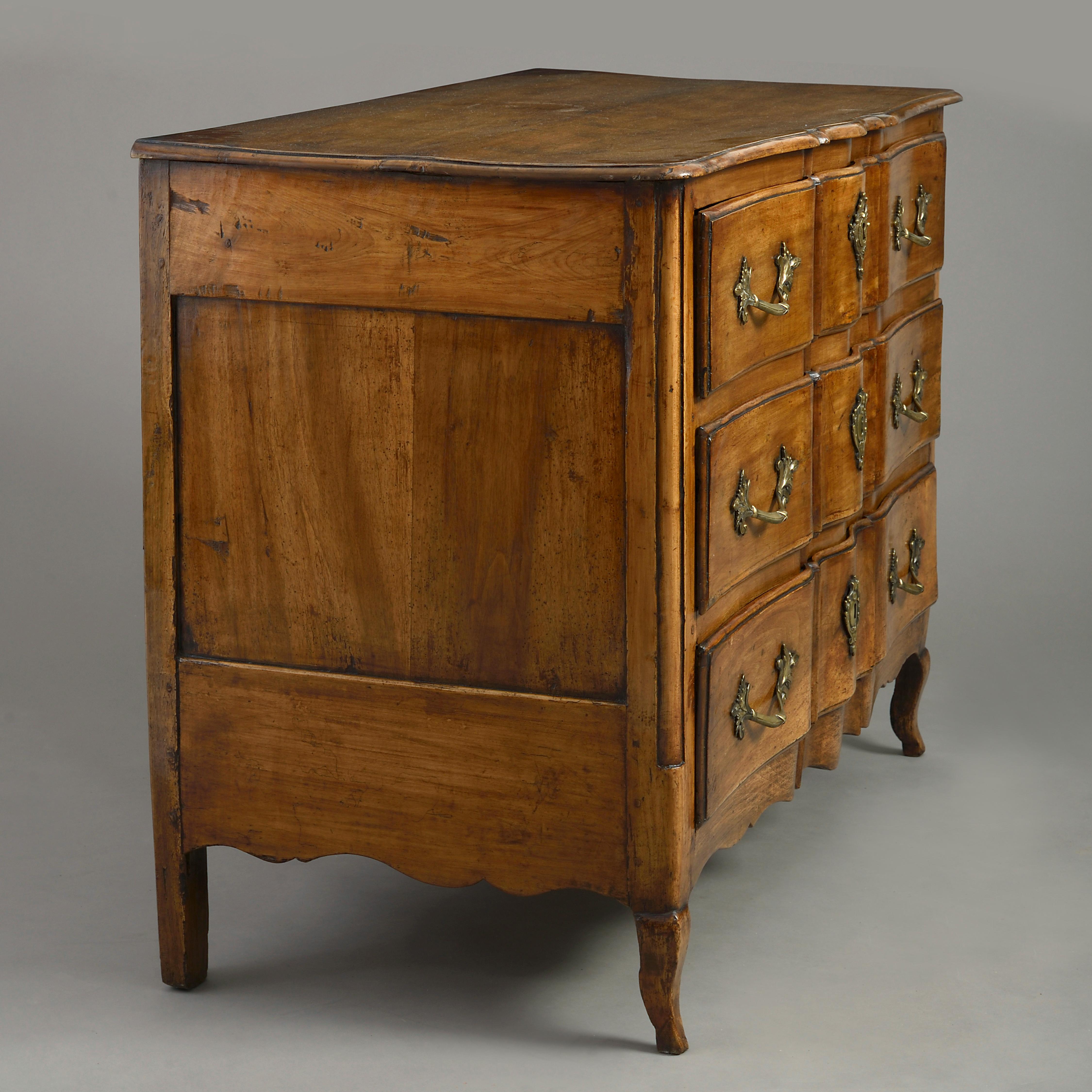 French Mid-18th Century Louis XV Period Walnut Commode