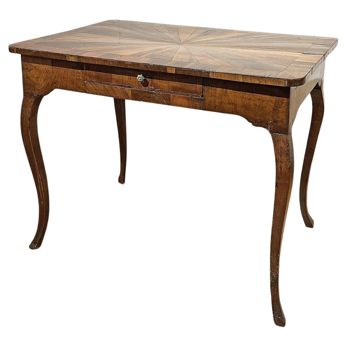 MID-18th CENTURY LOUIS XV VENEERED WRITING TABLE
