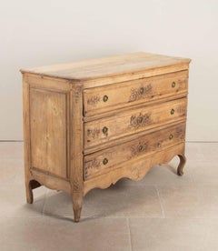 Mid-18th Century Louis XVI Period Bleached Oak Commode