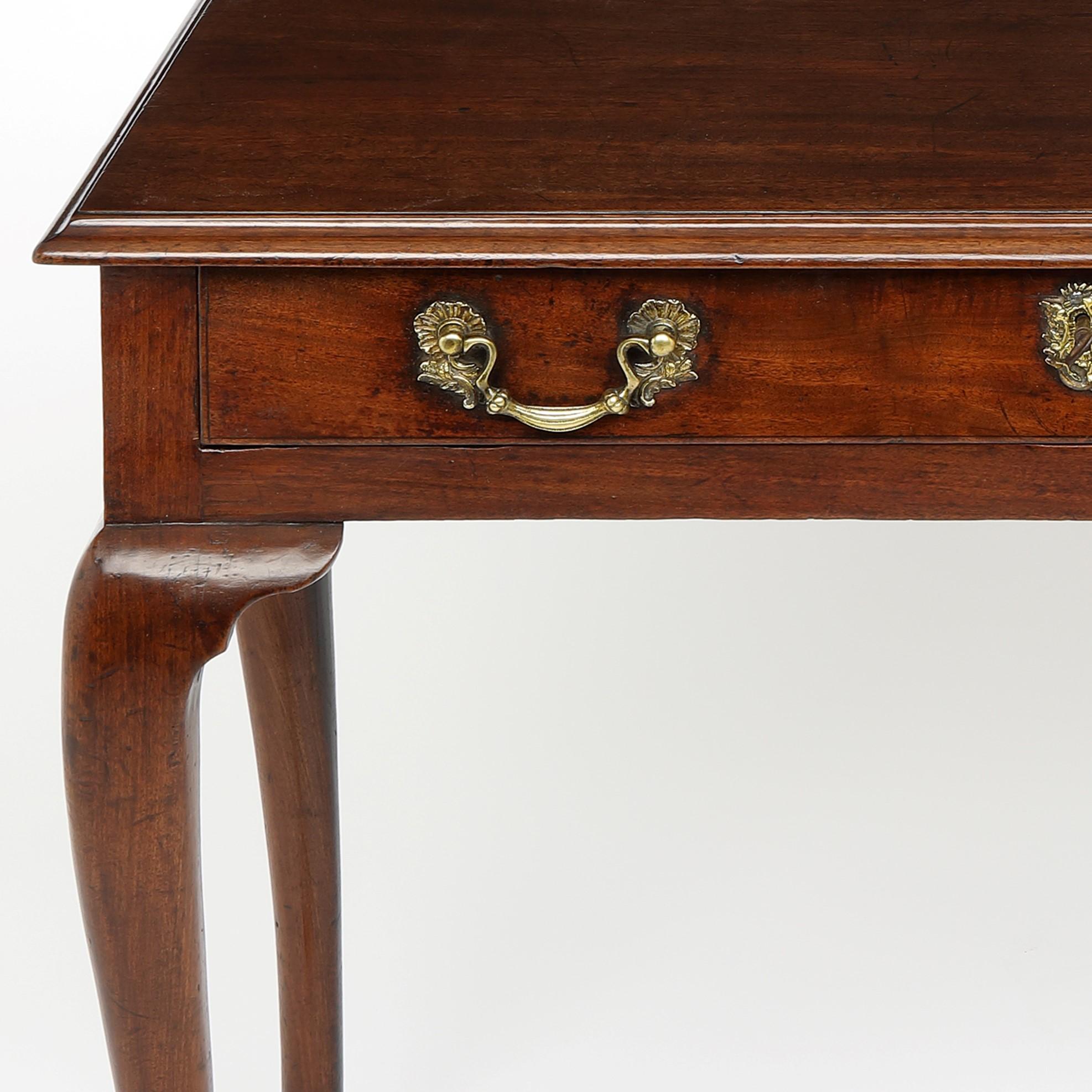 European Mid 18th Century Mahogany Side Table For Sale