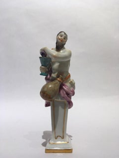 Mid-18th Century Meissen Porcelain Bacchus Figurine