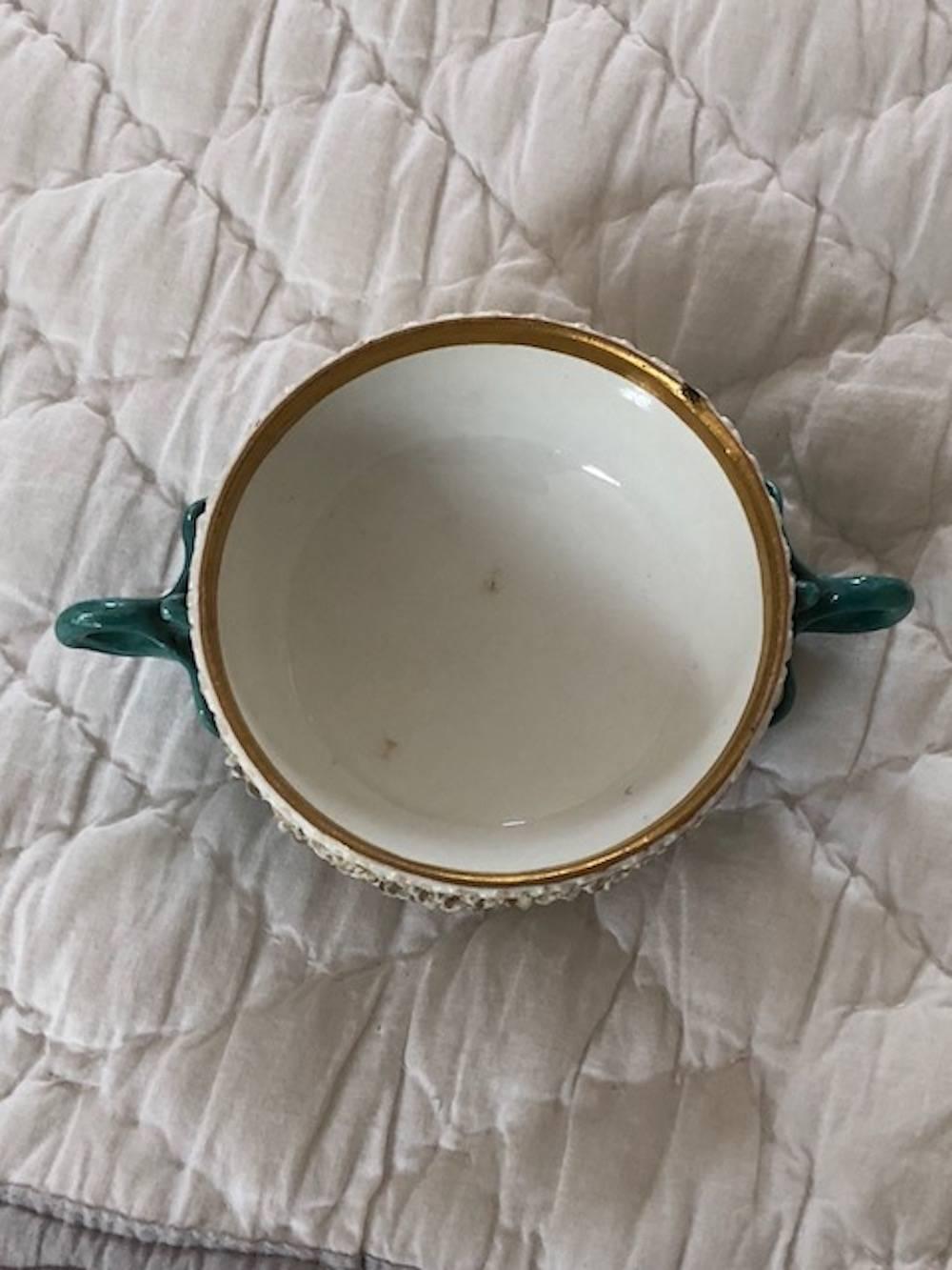 Mid-18th Century Meissen Two-Handled Cup with Cover and Saucer For Sale 2