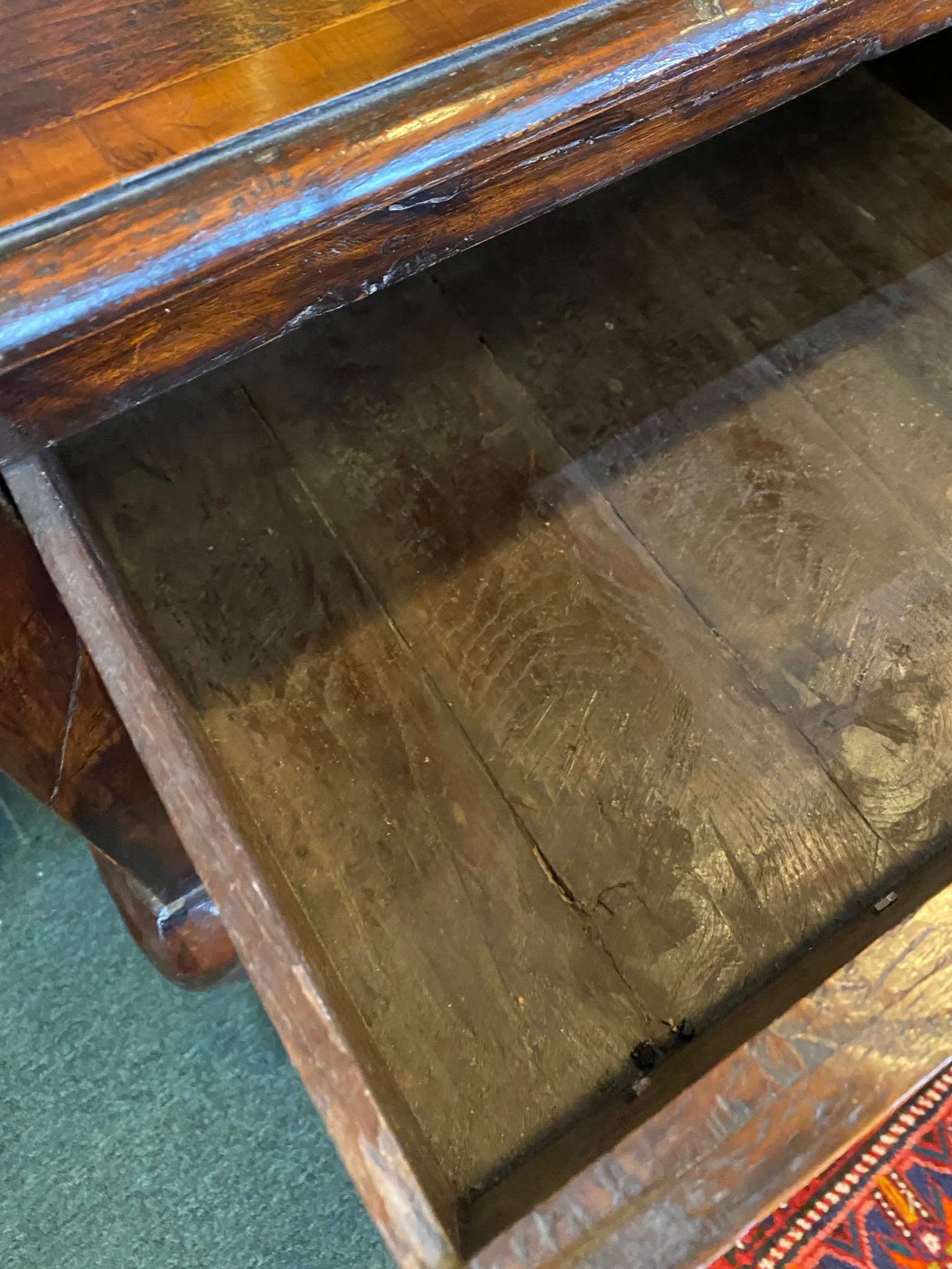 Mid-18th Century Oak George II English Sideboard with Brass Hardware 6