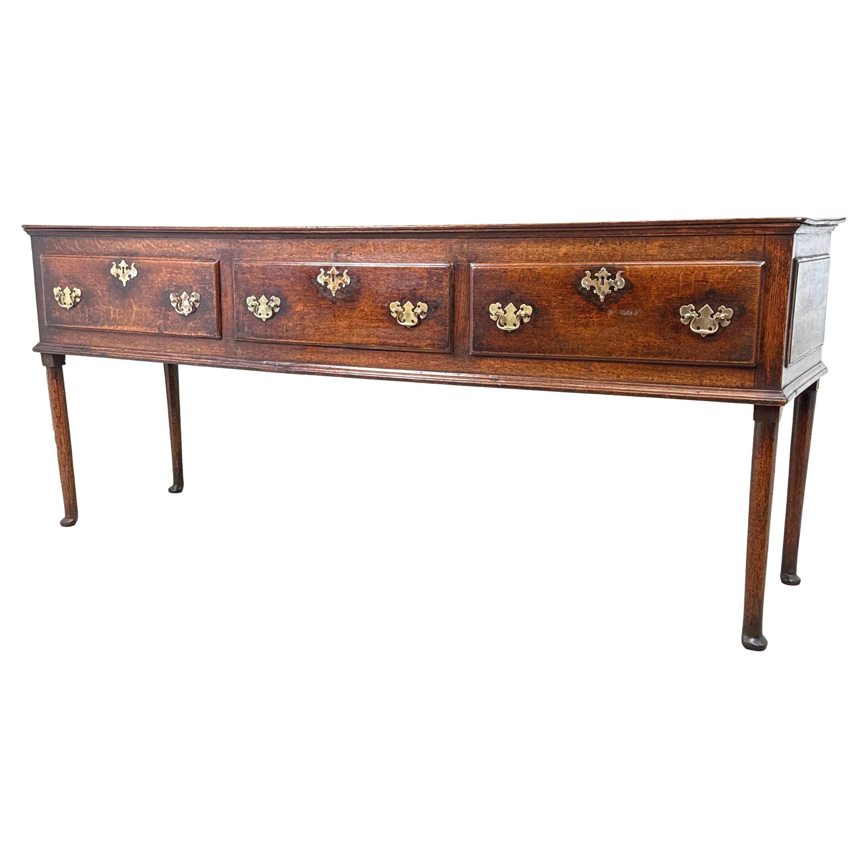 Mid 18th Century Oak Padfoot Dresser Base
