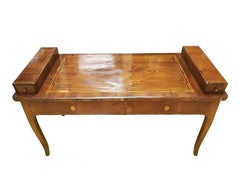 Italy Mid-18th Century Olive Root Wood Desk with Drawings in Regency Style