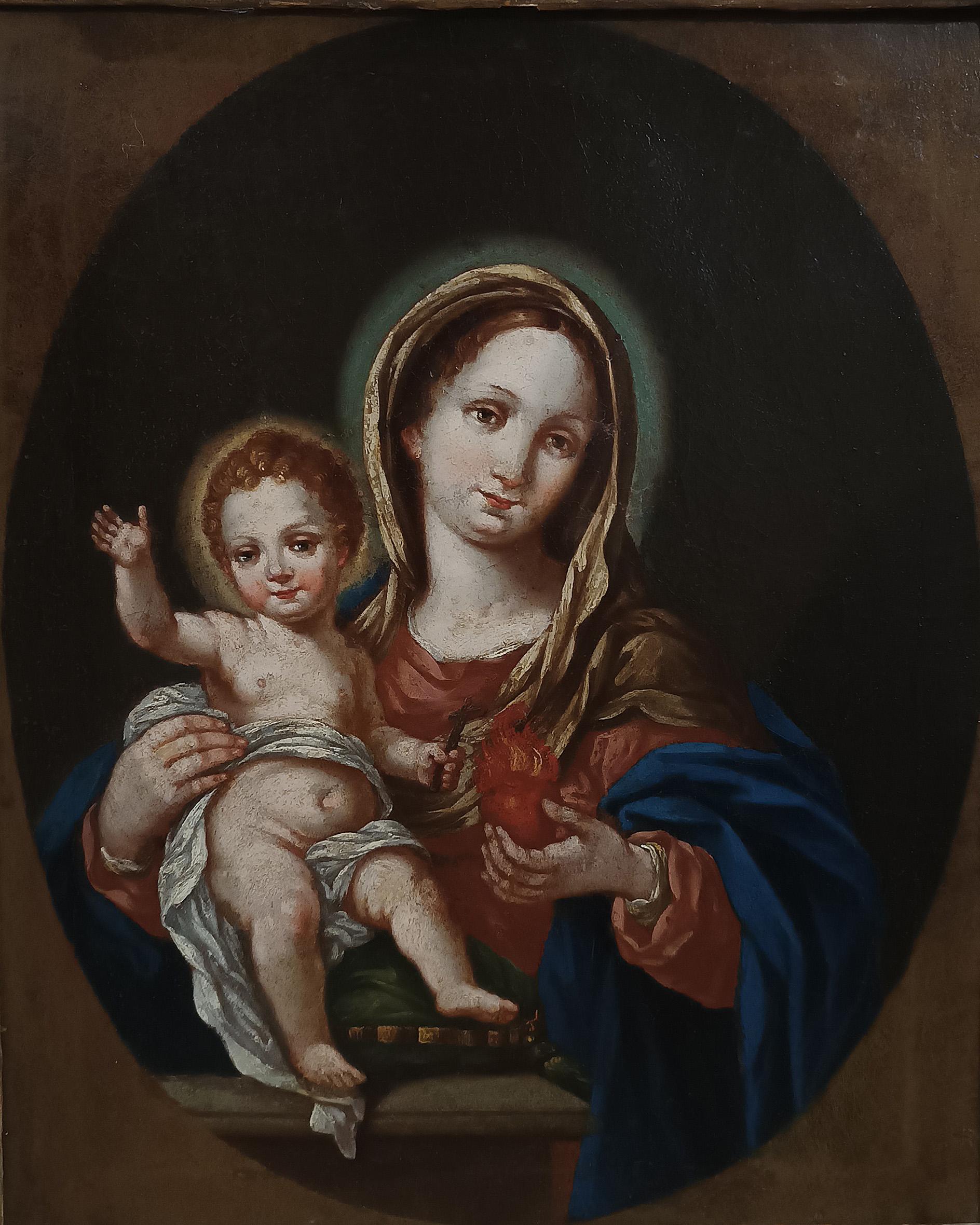 Italian MID-18th CENTURY PAINTING MADONNA WITH CHILD For Sale