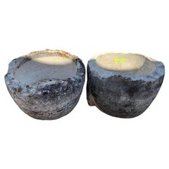 Mid-18th Century Pair of Limestone Troughs from France