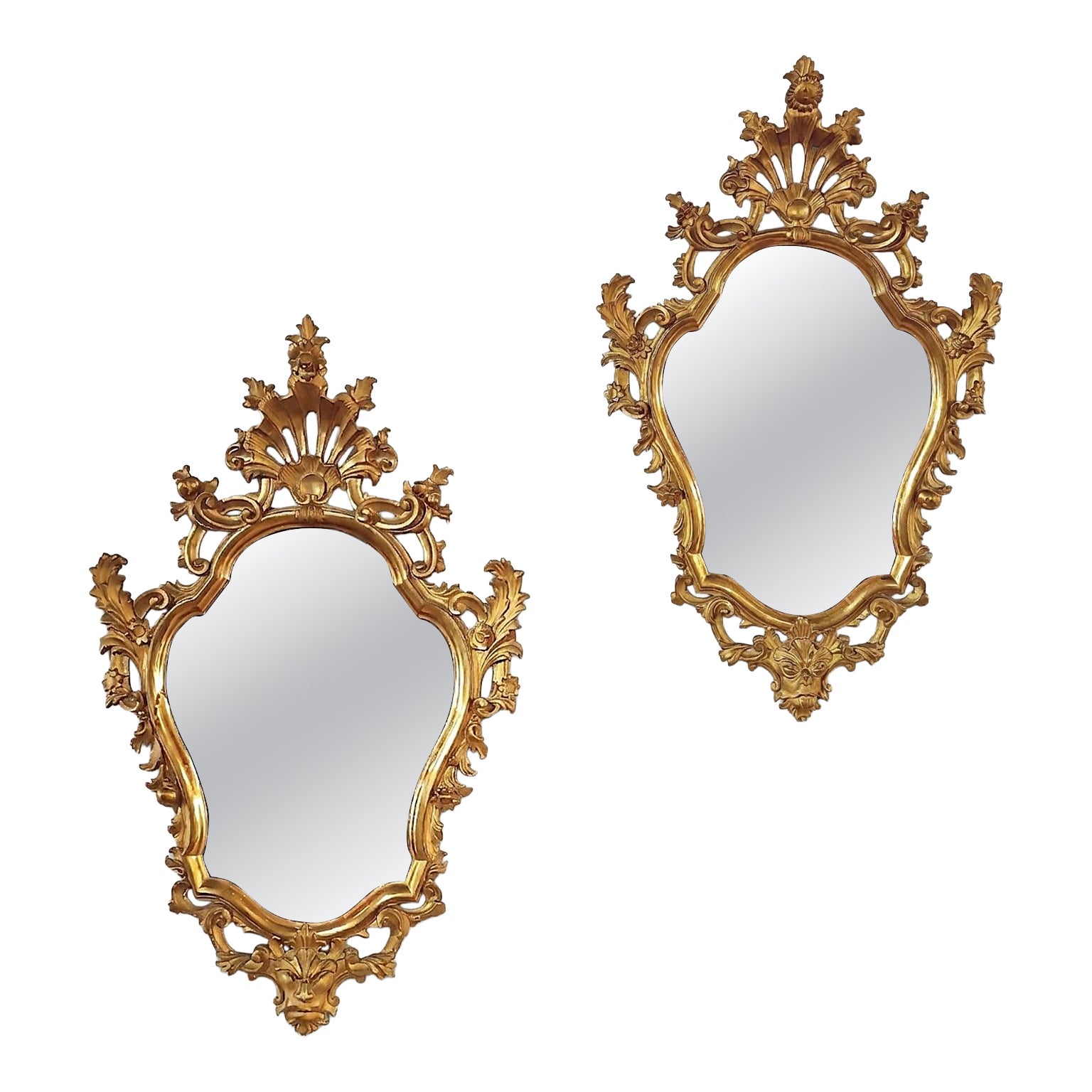MID-18TH-CENTURY PAIR OF LOUIS XV MIRRORS