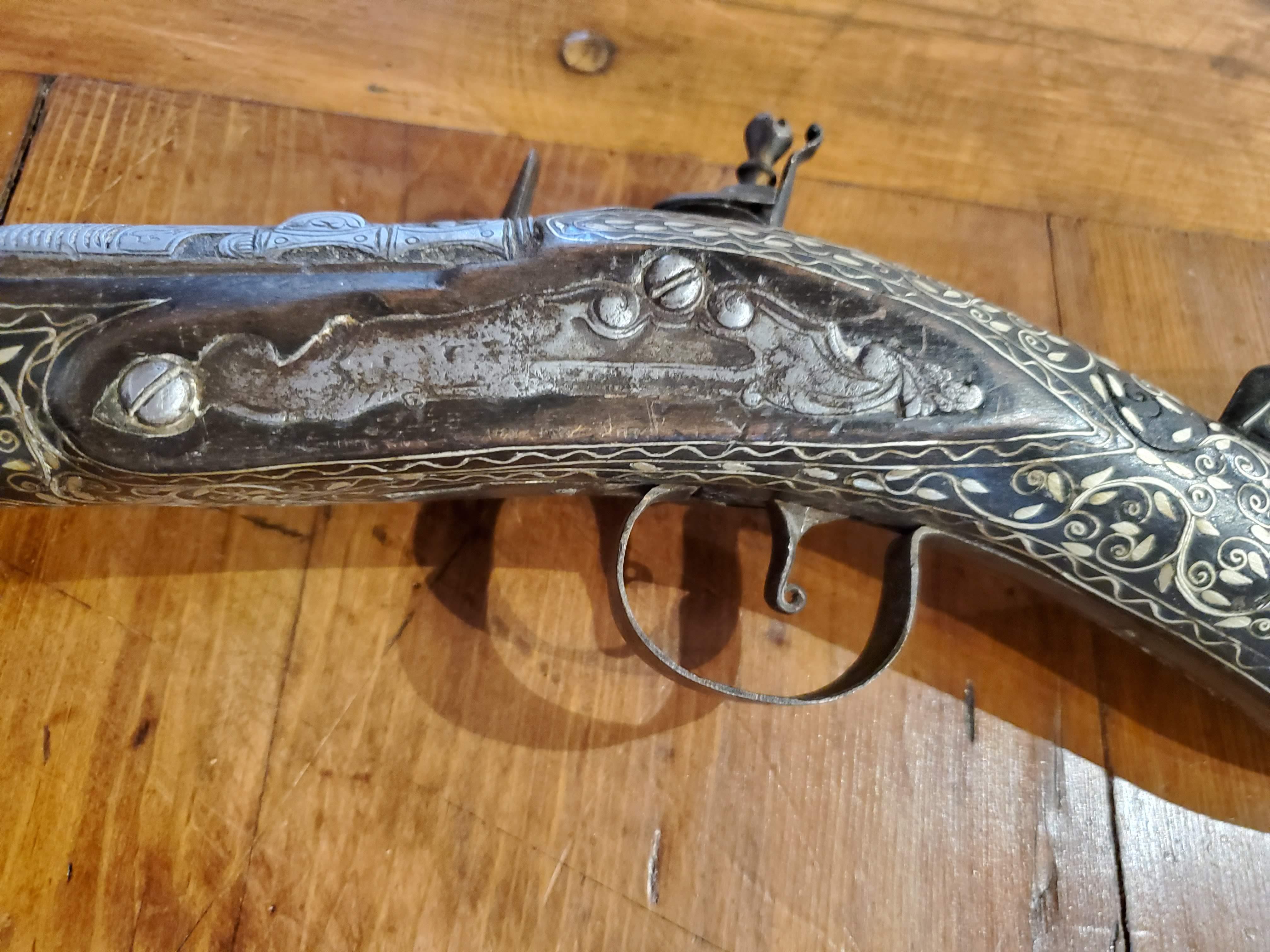 18th Century Persian Blunderbuss with Silver Inlay 2