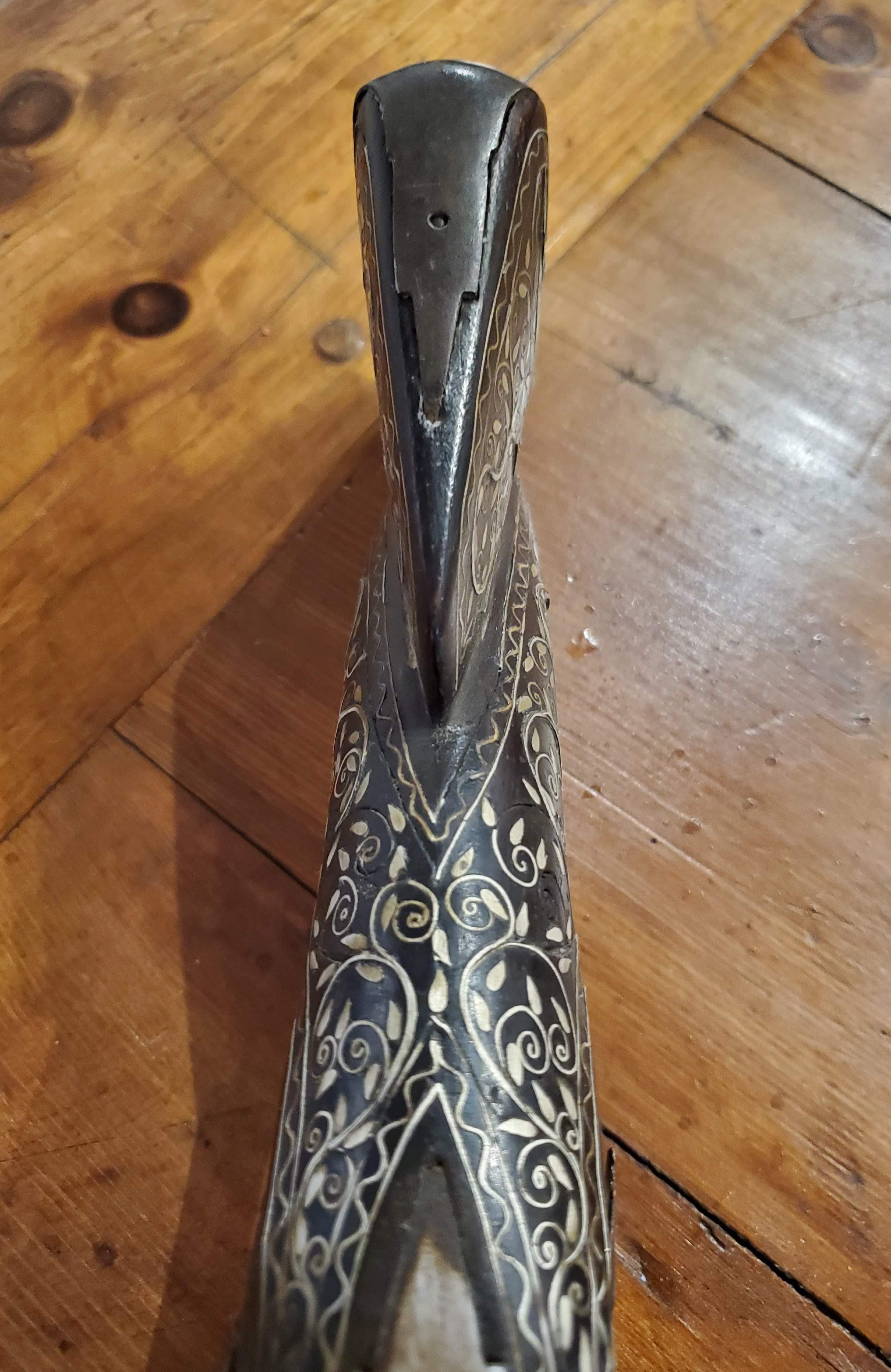 18th Century Persian Blunderbuss with Silver Inlay In Good Condition In Middleburg, VA