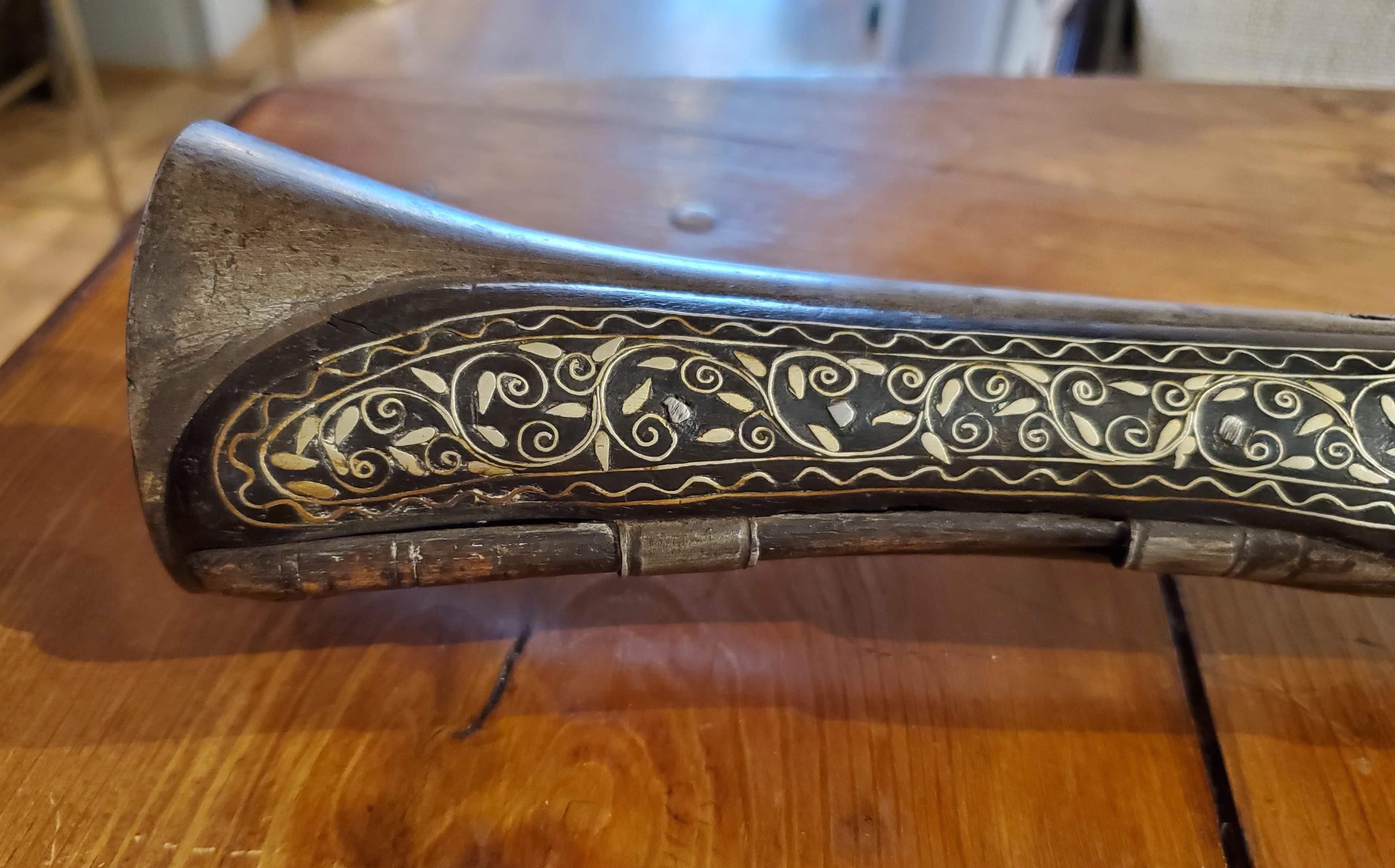 18th Century Persian Blunderbuss with Silver Inlay 1